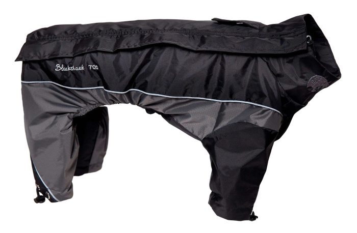 A black and gray dog jacket, featuring the product name "10546-8769de.jpg" written on the side.