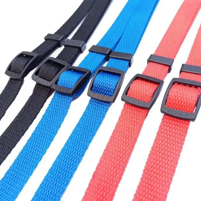 A close-up image of 10926-bb4974.jpg in black, blue, and red. Each strap has a black plastic buckle.