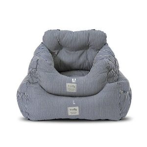 Luxury Striped Portable Pet Car Seat - Stylish & Safe Travel for Your Pet