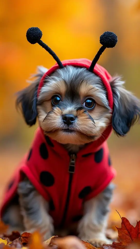 adorable ladybug dog outfit