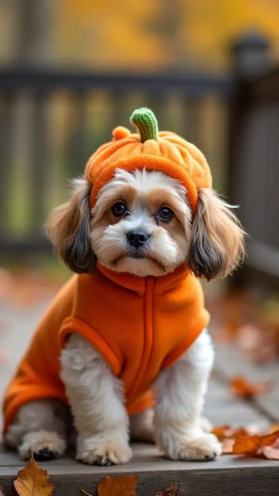 adorable pumpkin dog outfit