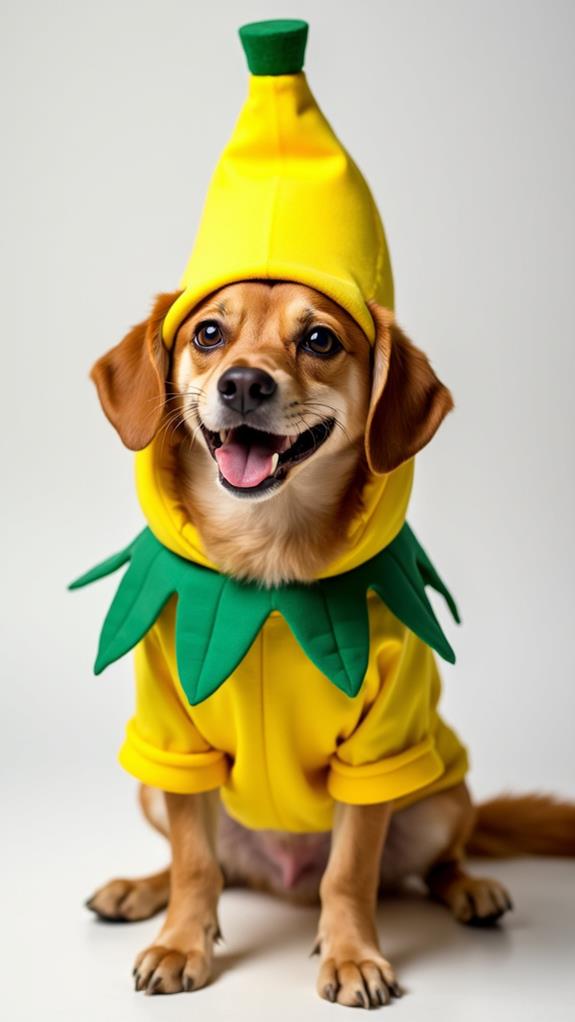 creative banana dog outfit