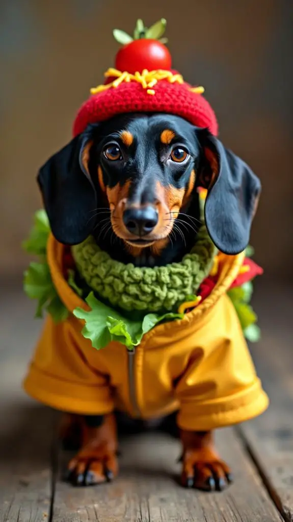 creative taco dog outfit