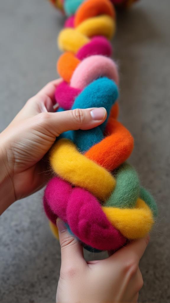 durable knotted fleece toy