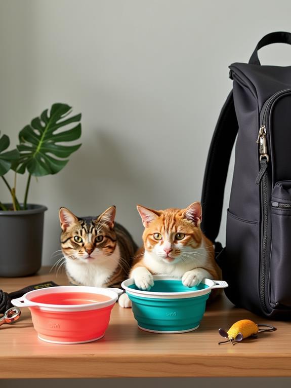 portable folding water bowl